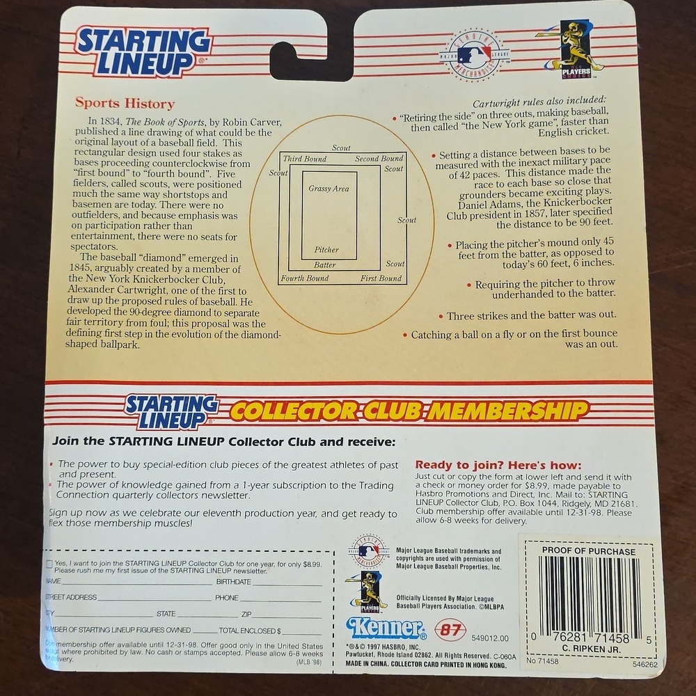 Starting Lineup 1998 Edition Cal Ripken Jr. Figure - Picture 6 of 7